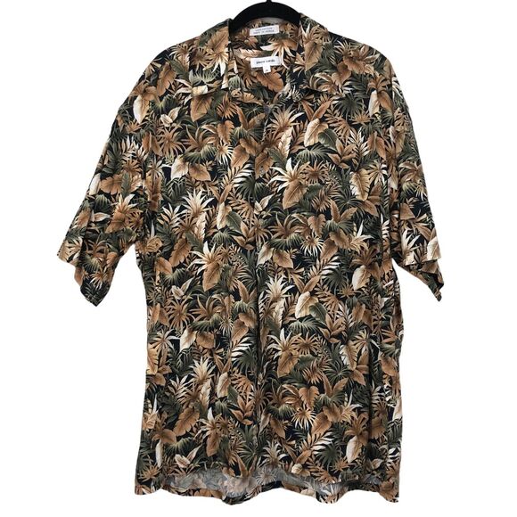 Vintage Pierre Cardin Exotic Plant Shirt, Men’s Casual Button Up, Island SZ XL - Picture 1 of 7